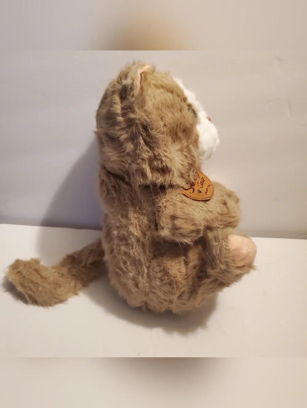 Seven Color Medium Brown White Tabby Cat Stuffed Animal Plush Toy, 14-24 in